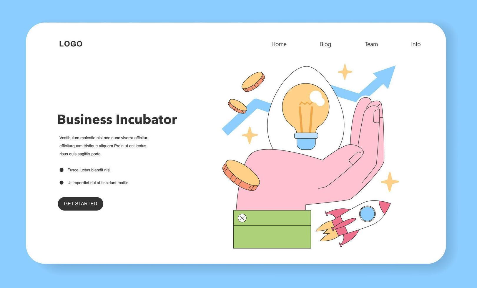 Business Incubator concept. Flat illustration vector