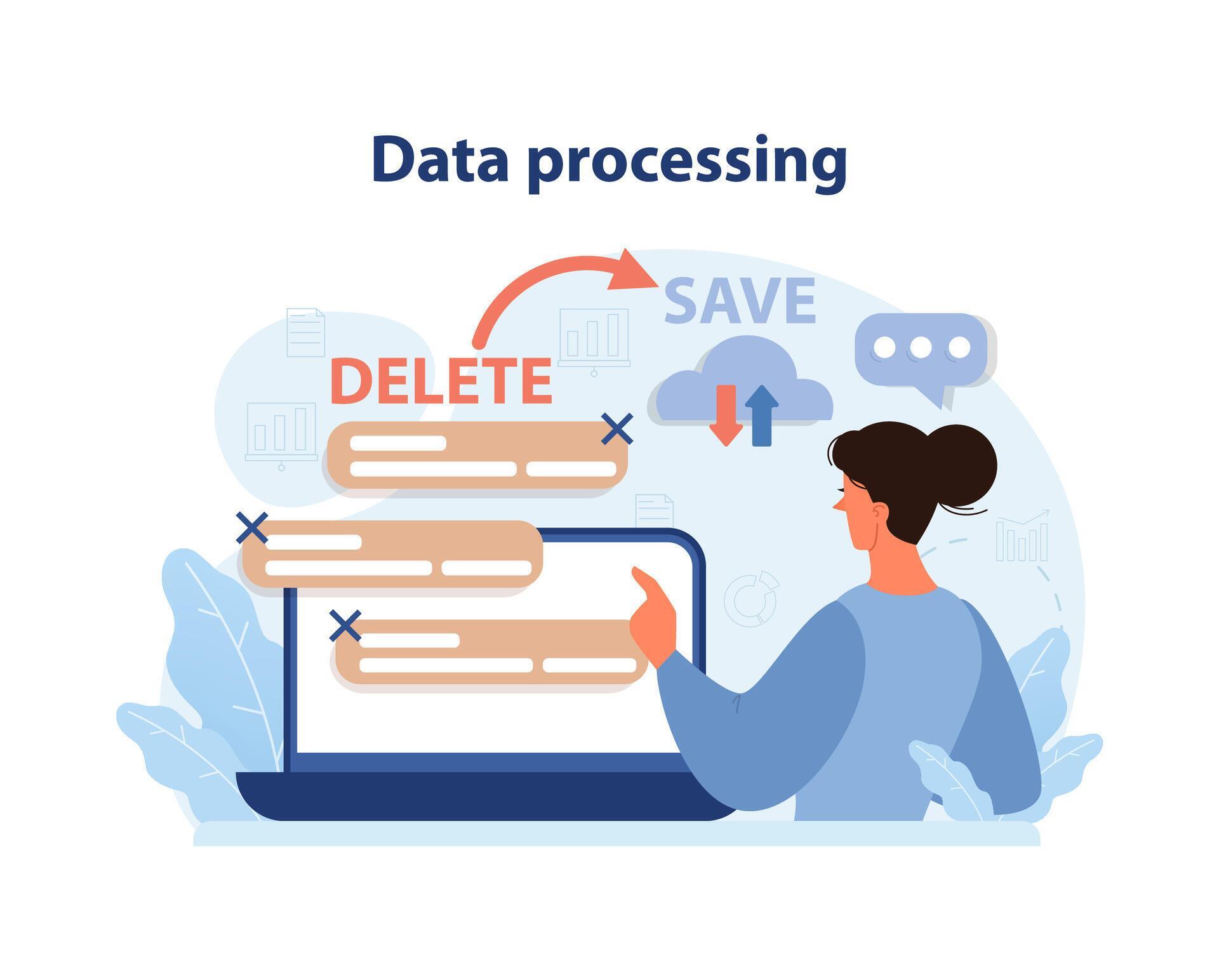 Data processing concept. Flat illustration 42894926 Vector Art at Vecteezy