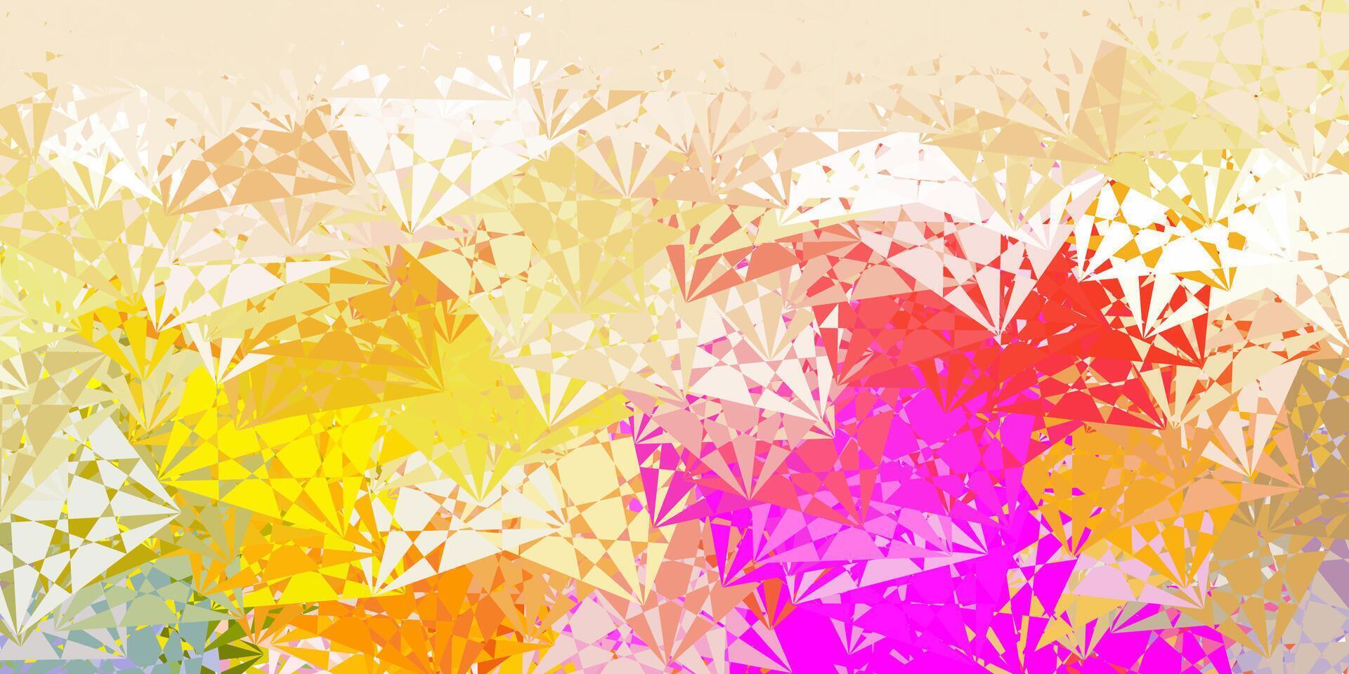 Light Multicolor background with triangles. vector
