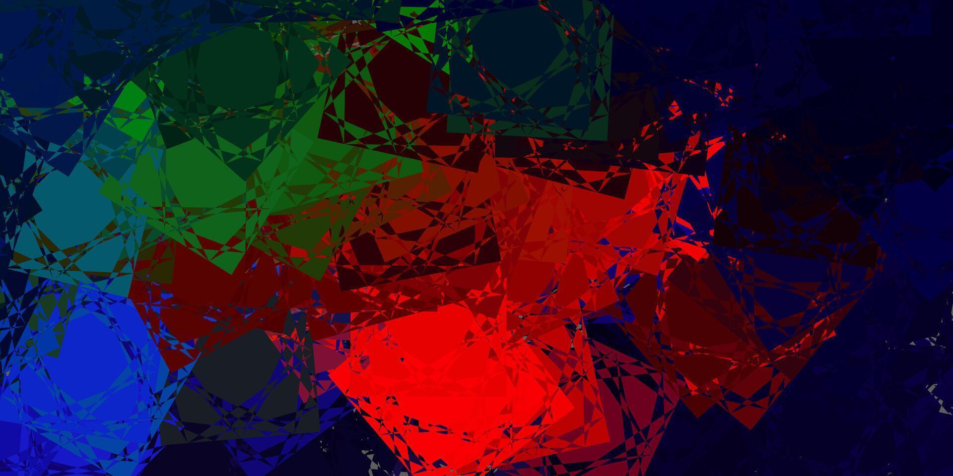 Dark Multicolor background with polygonal forms. vector
