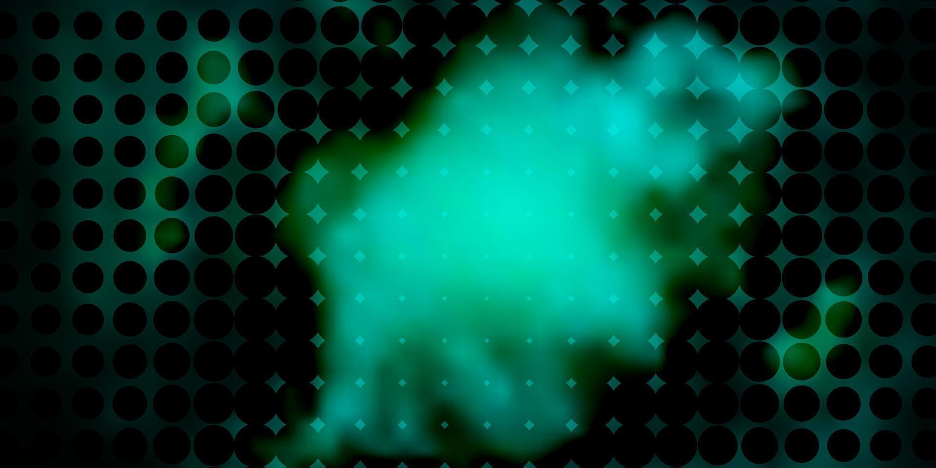 Dark Blue, Green pattern with spheres. vector