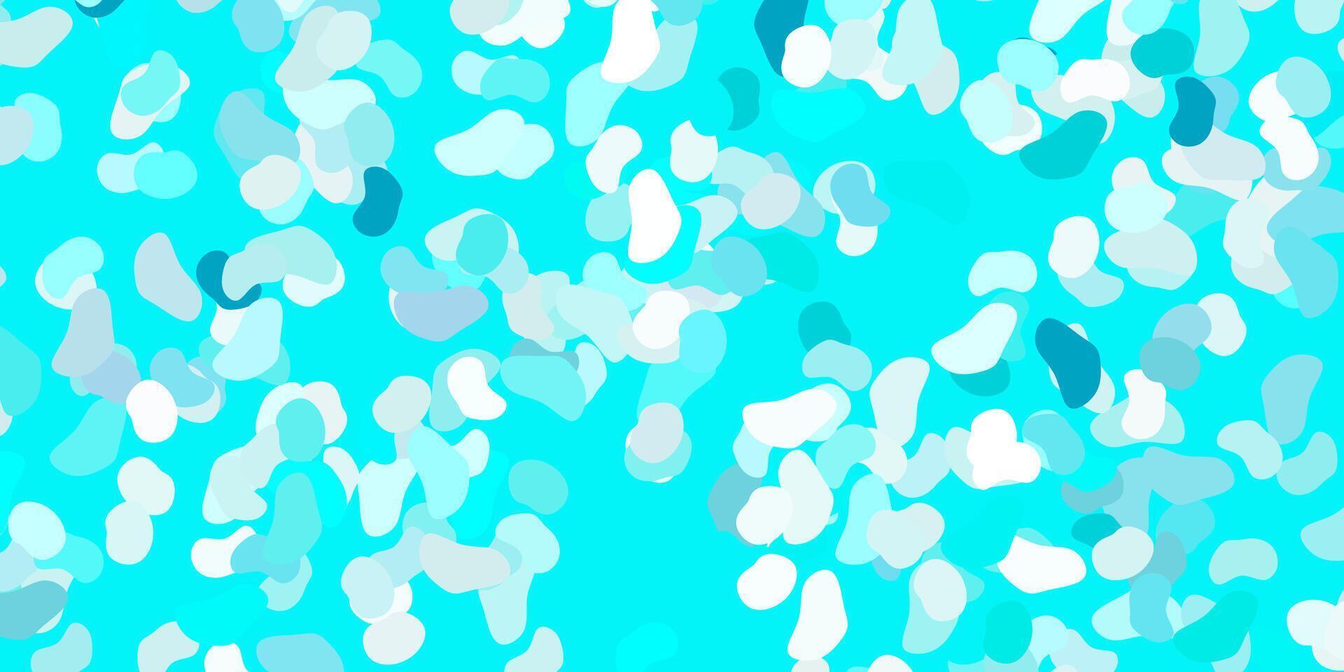 Light blue texture with memphis shapes. vector