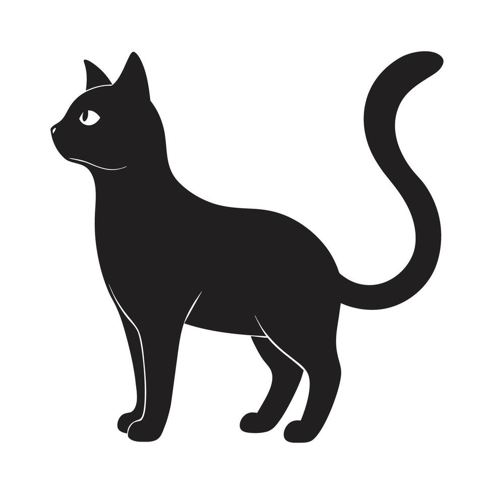 un silueta gato vector