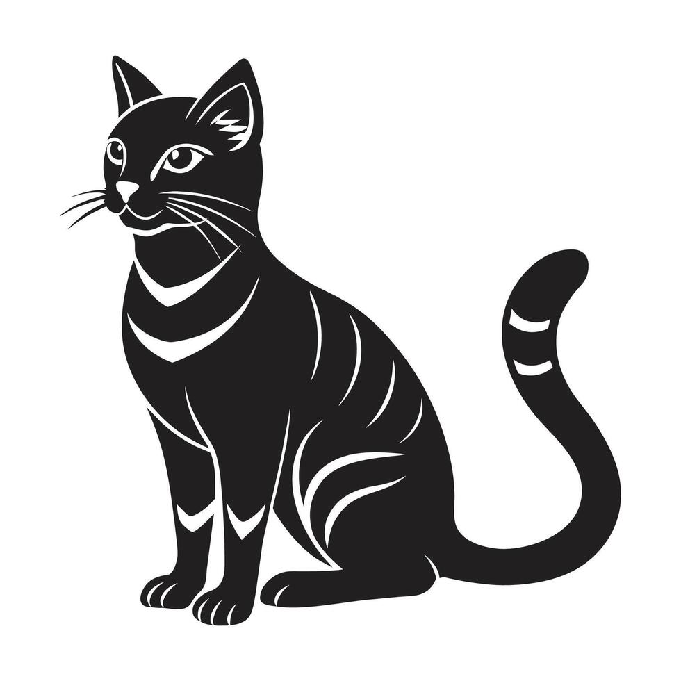 A silhouette cat vector