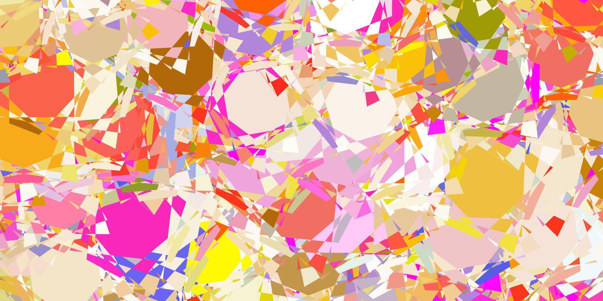 Light Multicolor pattern with polygonal shapes. vector