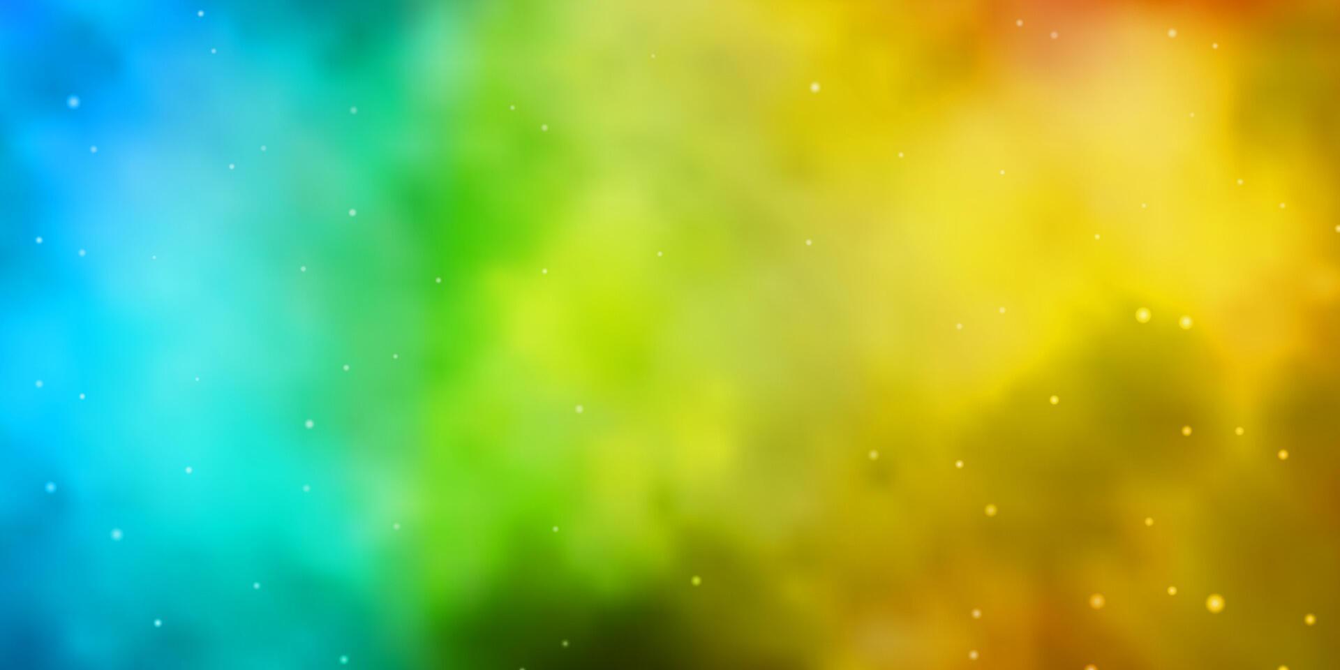 Light Blue, Yellow pattern with abstract stars. vector