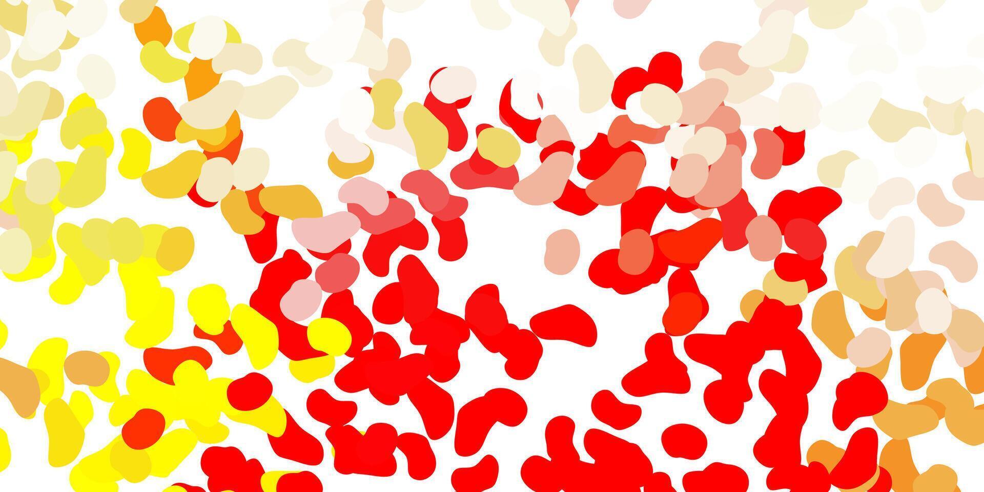 Light red, yellow background with random forms. vector