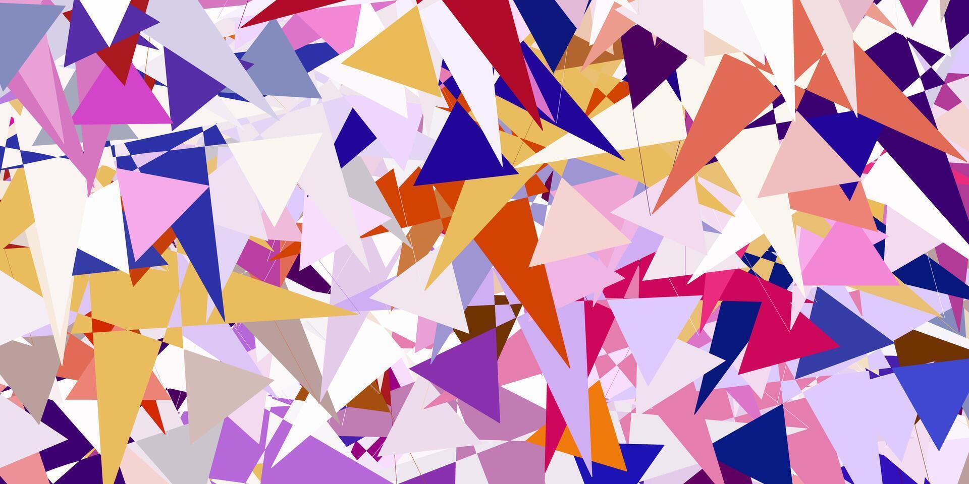 Light Pink, Yellow layout with triangle forms. vector