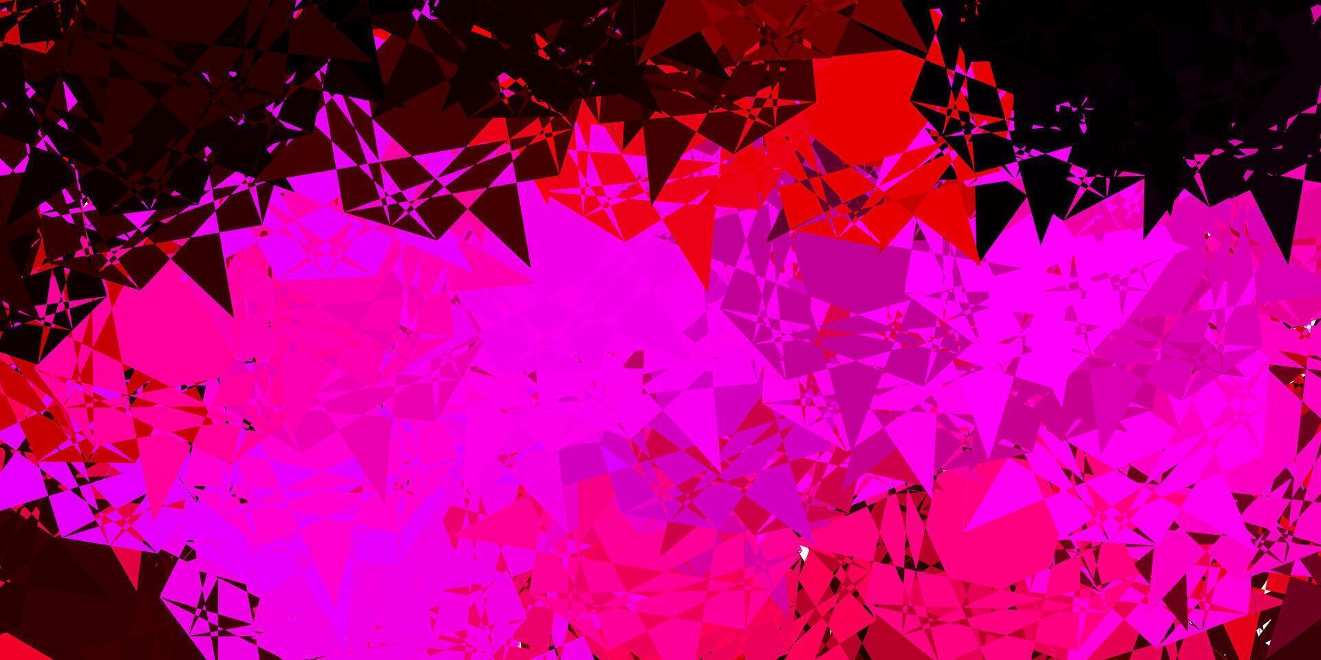 Dark Pink texture with random triangles. vector