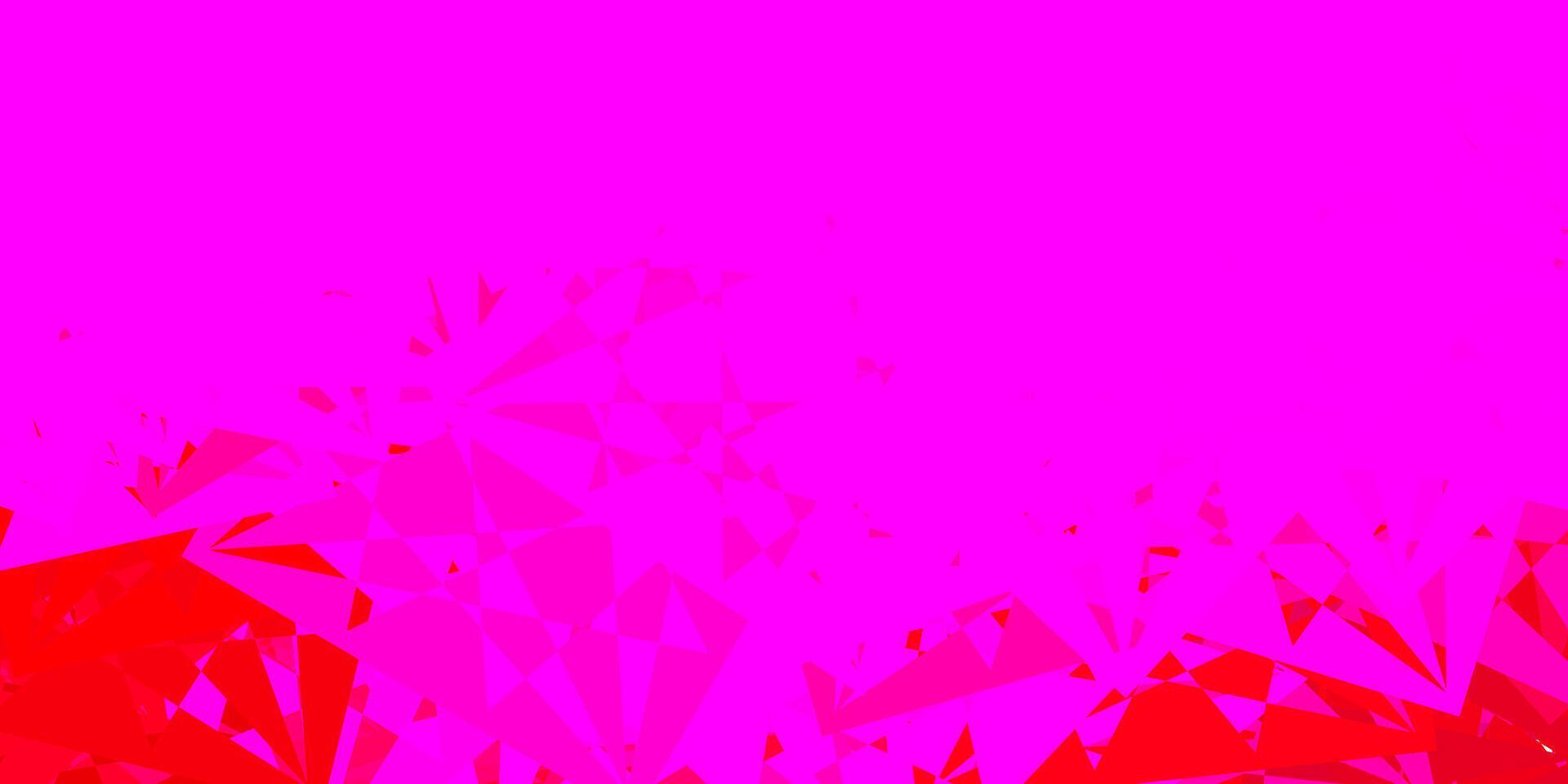 Dark Pink template with triangle shapes. vector