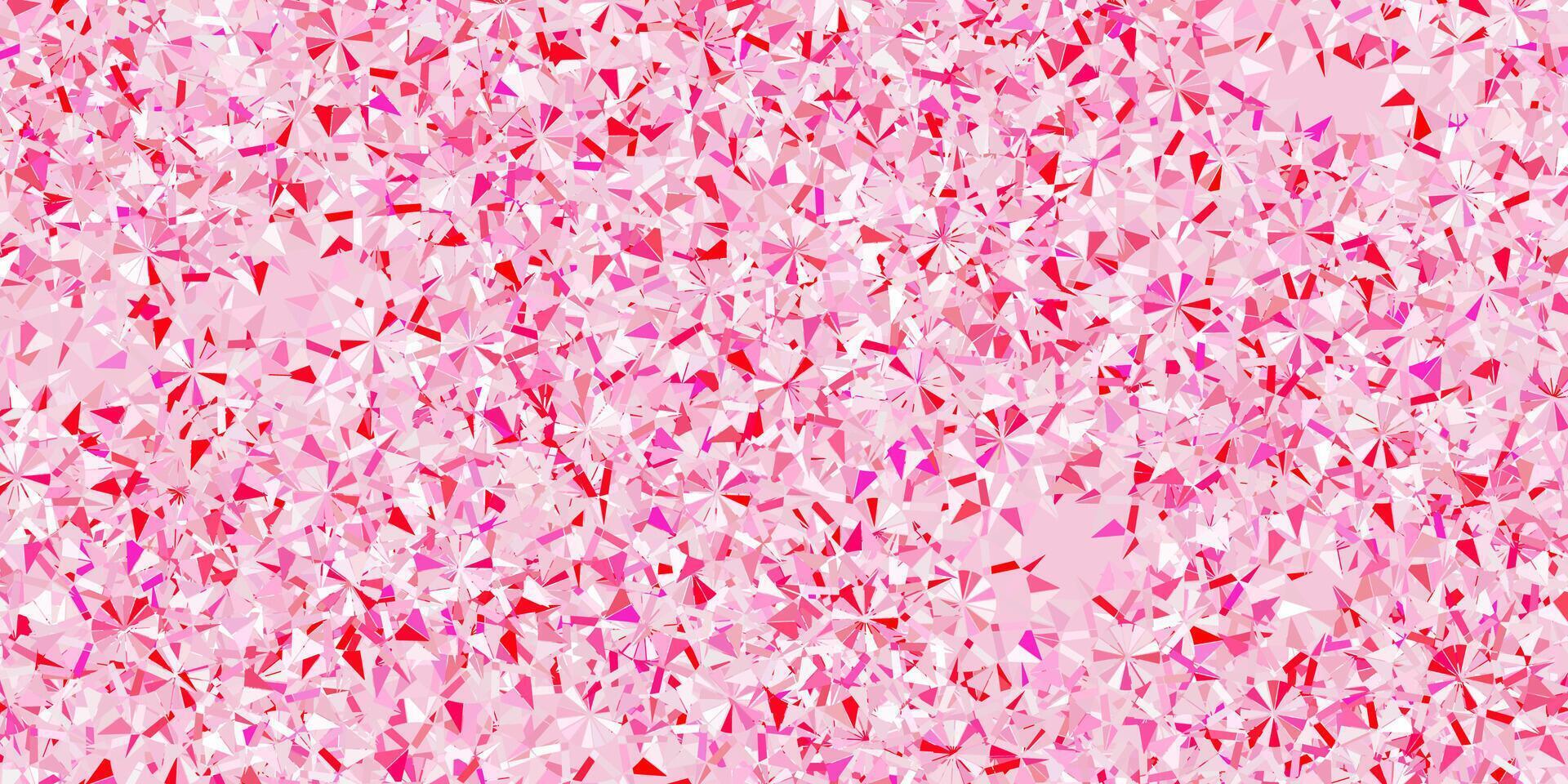 Light pink template with ice snowflakes. vector