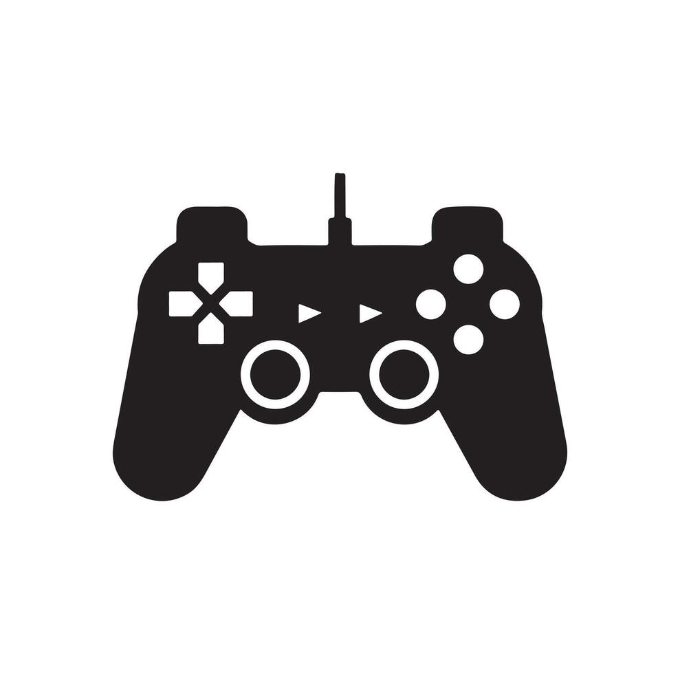 Game controller illustration design. Game controller icon trendy silhouette style design. illustration vector