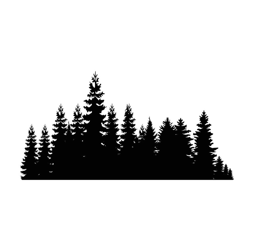 pino árbol ilustración bosque árbol silueta vector