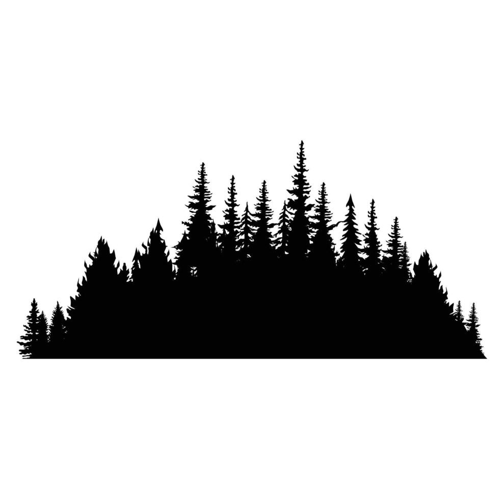 PINE TREE illustration FOREST TREE SILHOUETTE vector