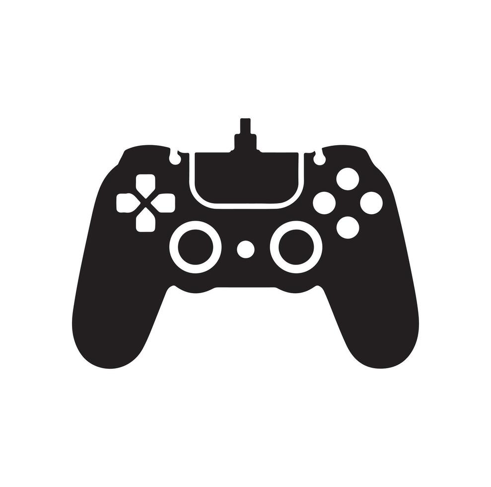 Game controller illustration design. Game controller icon trendy silhouette style design. illustration vector