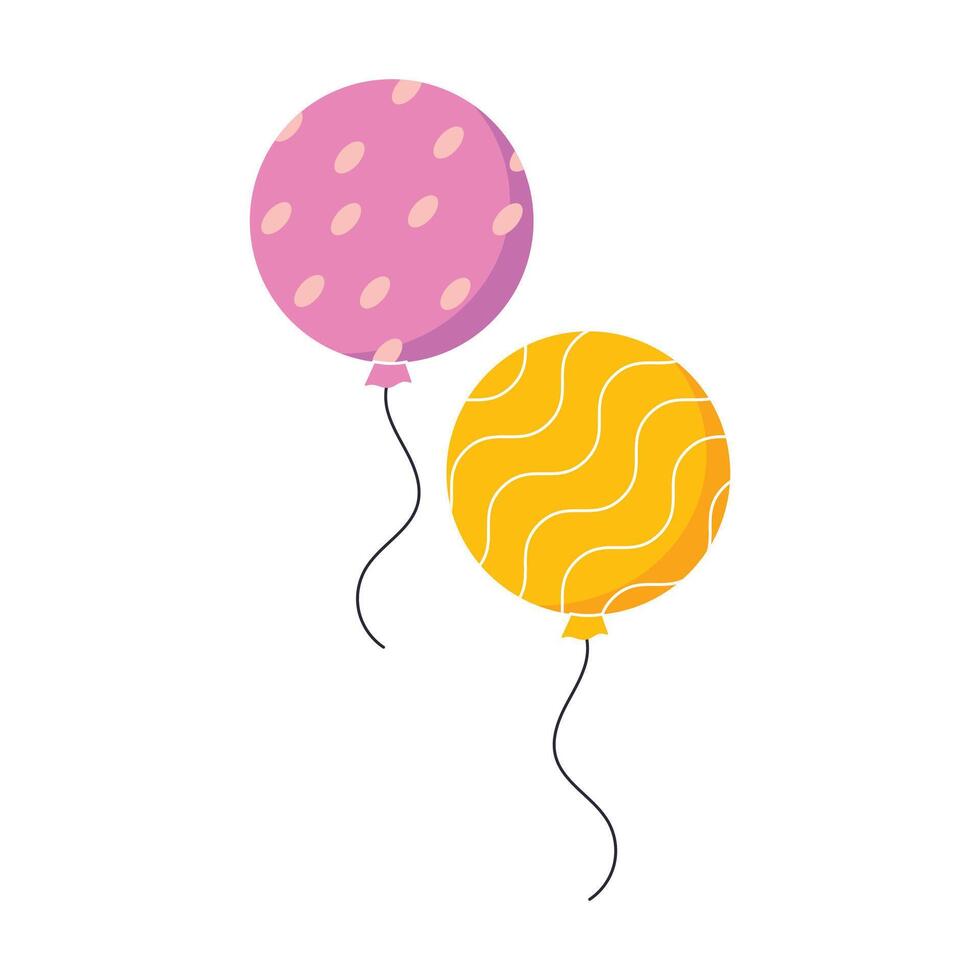 colorful festive balloons design vector