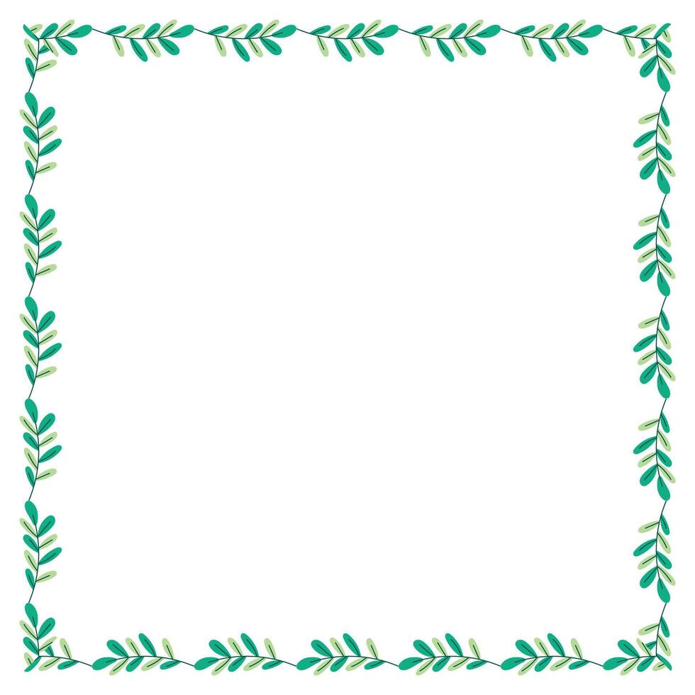 hand drawn spring floral frame concept vector