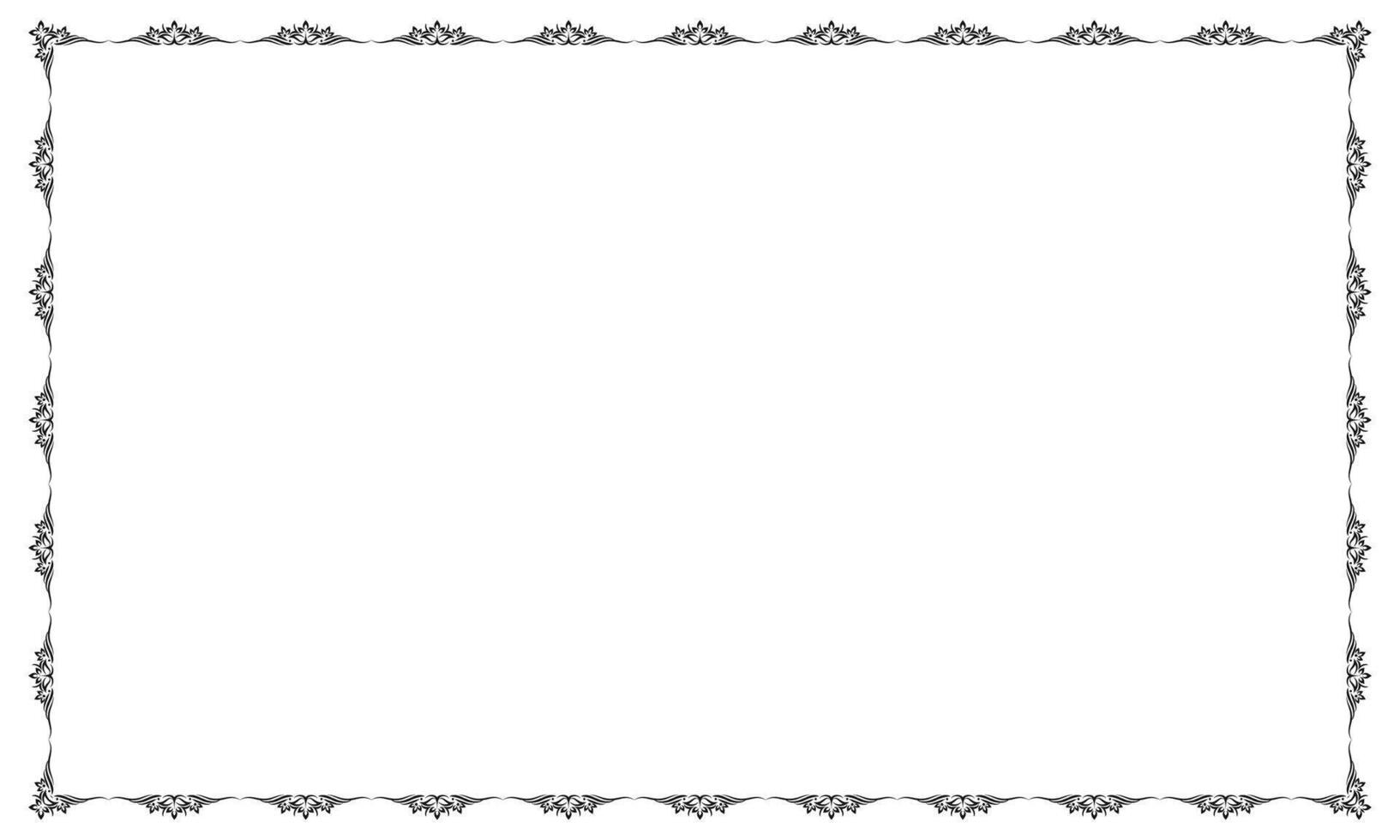 hand drawn ornamental frame on white background vector