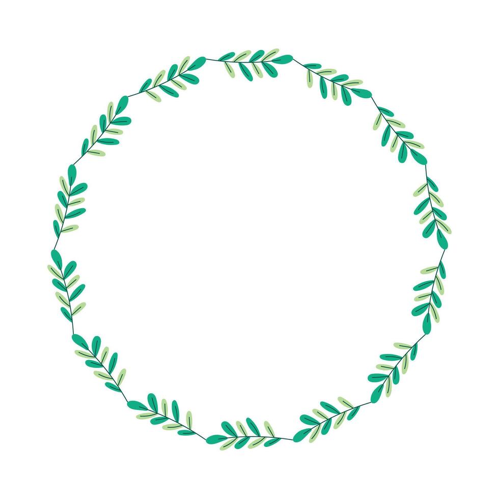 hand drawn spring floral frame concept vector