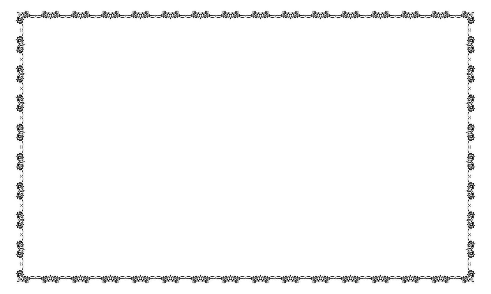 hand drawn ornamental frame on white background vector