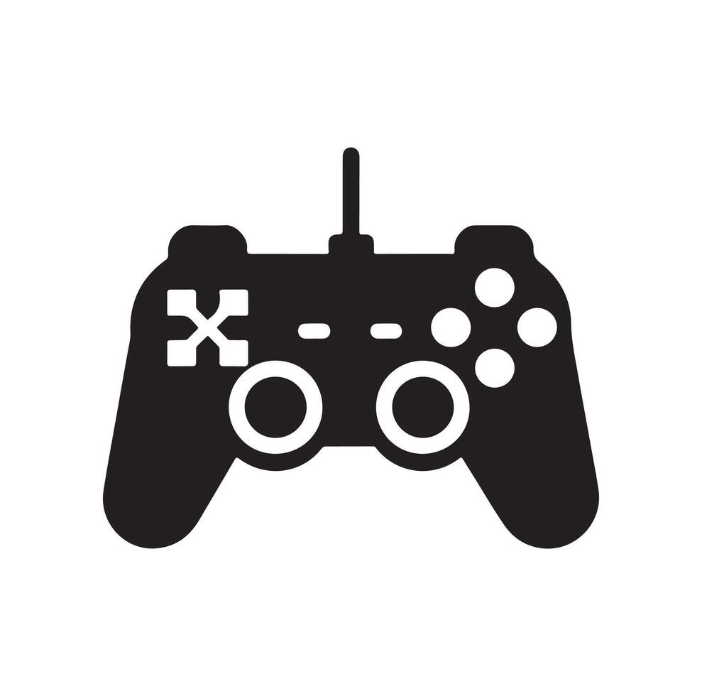 Game controller illustration design. Game controller icon trendy silhouette style design. illustration vector