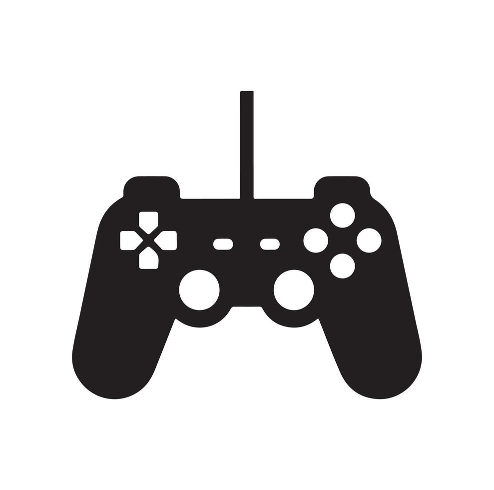 Game controller illustration design. Game controller icon trendy silhouette style design. illustration vector