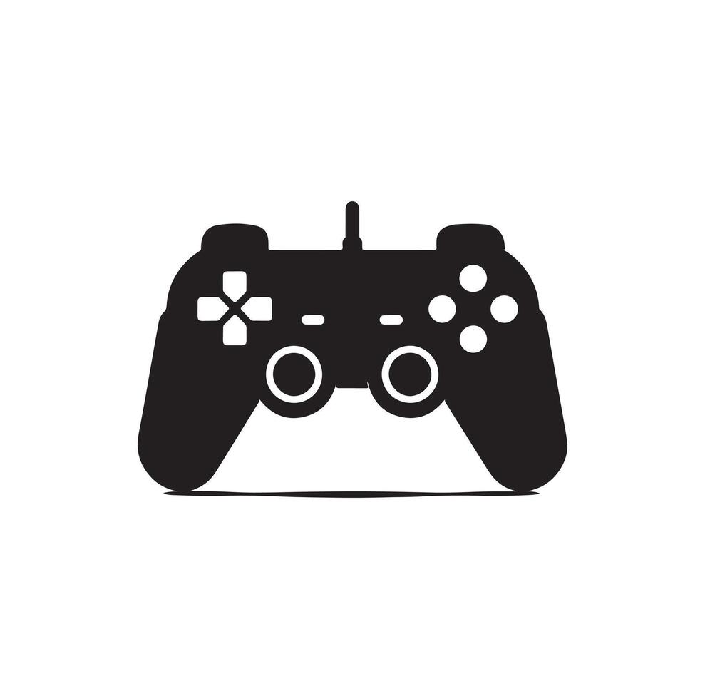 Game controller illustration design. Game controller icon trendy silhouette style design. illustration vector