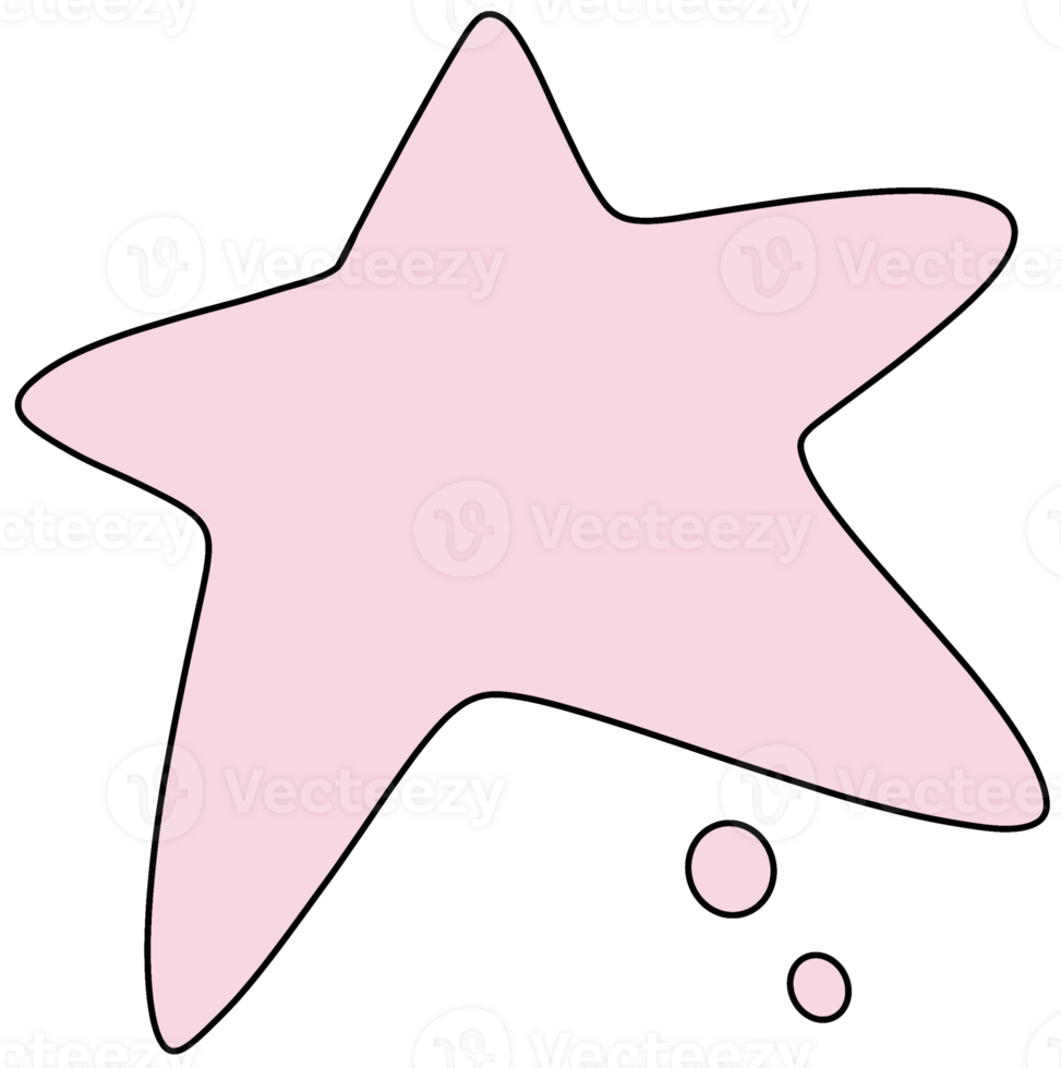 Star speech text box png