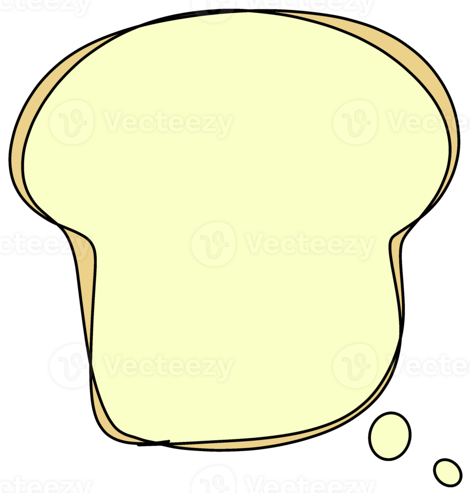 Bread speech bubble box png