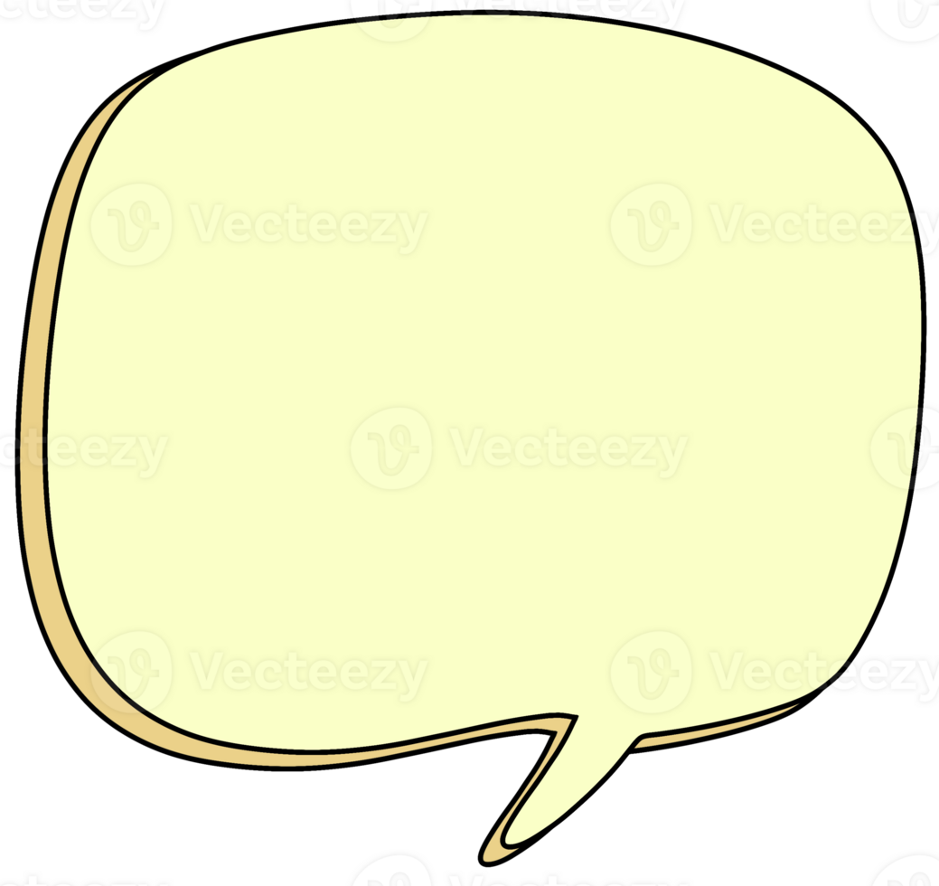 Speech square box text png