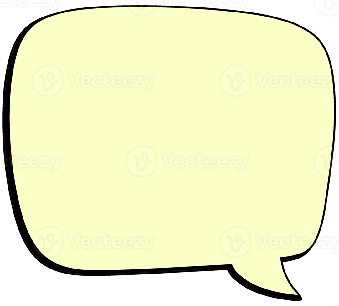 Speech square box text png