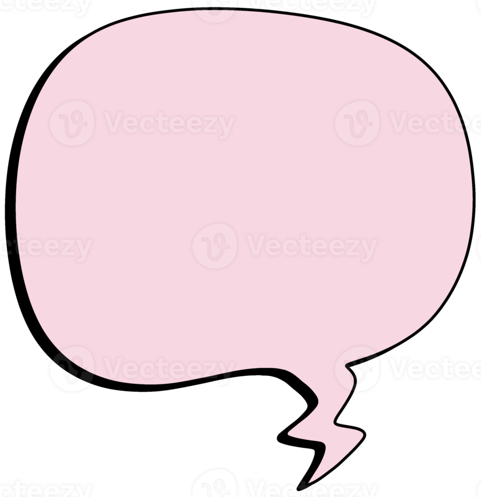 Speech box text with shadow png