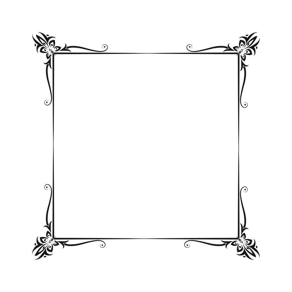 ornamental vintage frame on white background vector