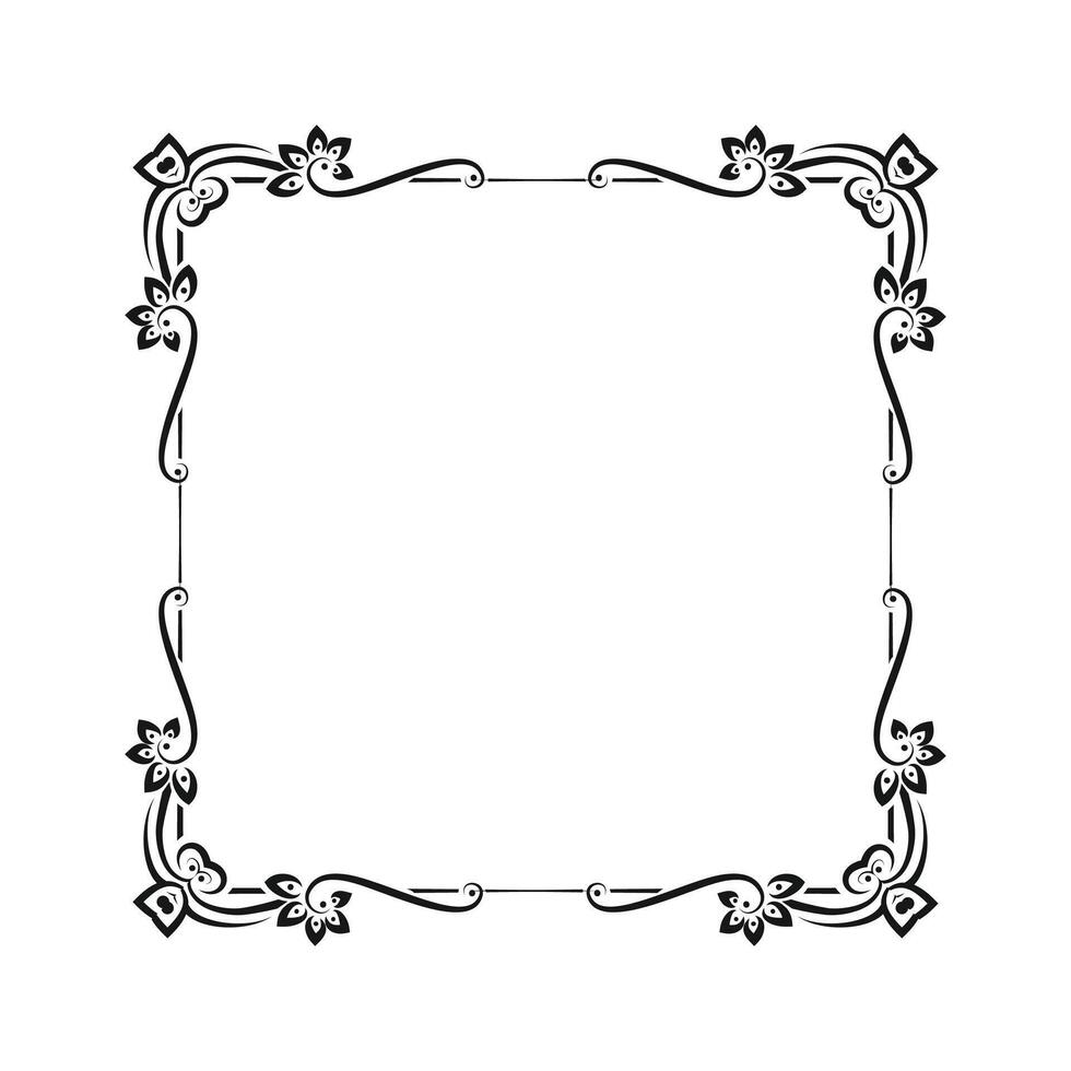 ornamental vintage frame on white background vector