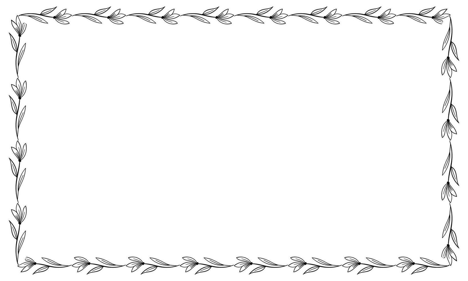 floral frame design template vector