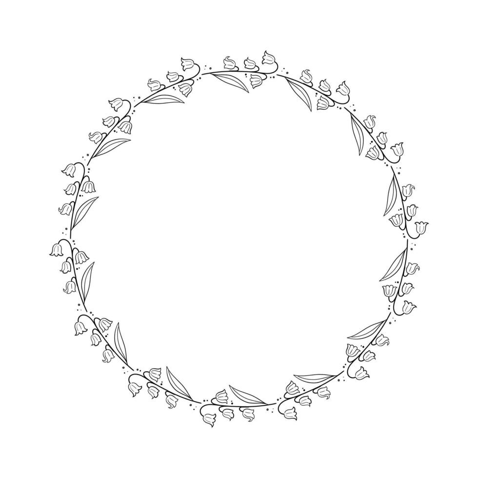floral frame design template vector