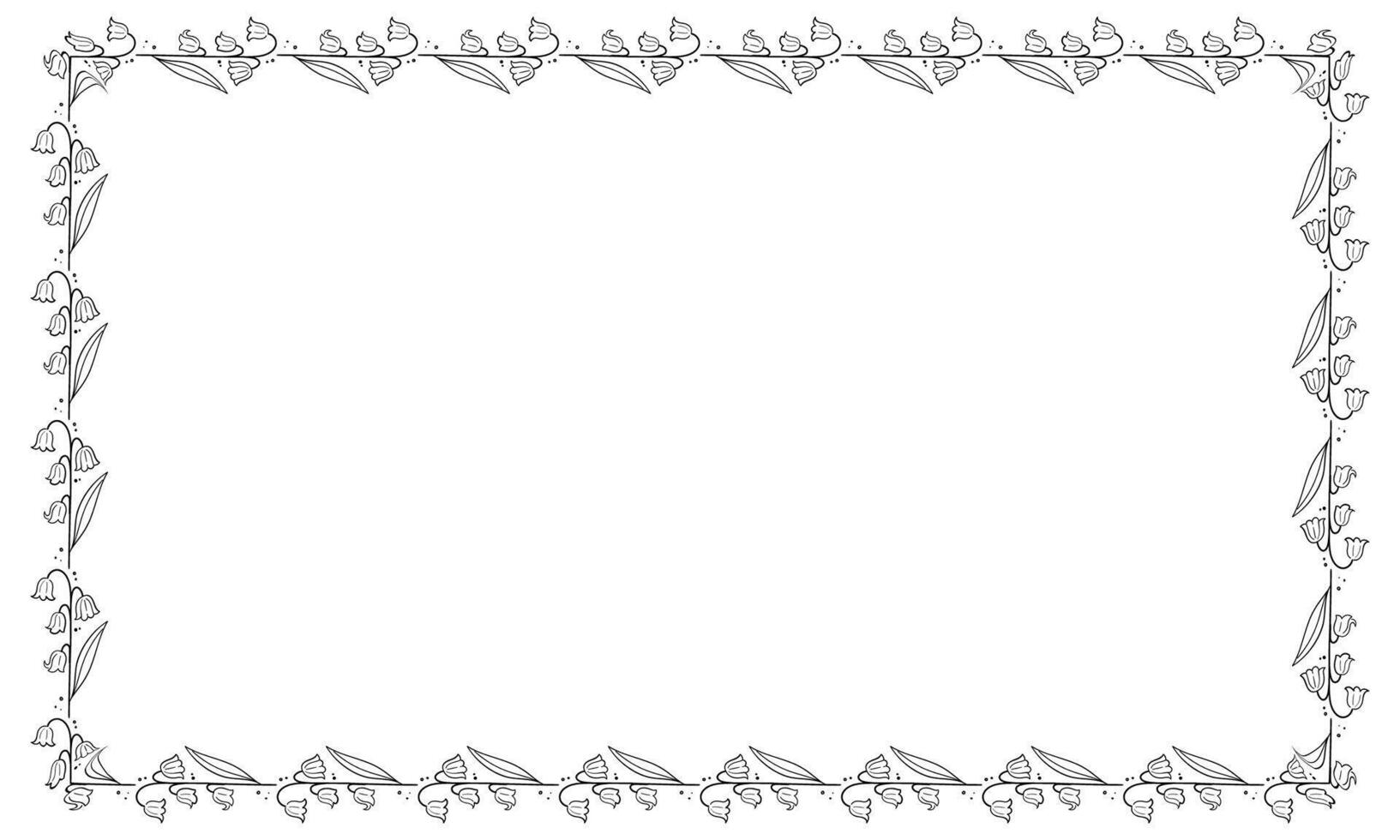 floral frame design template vector