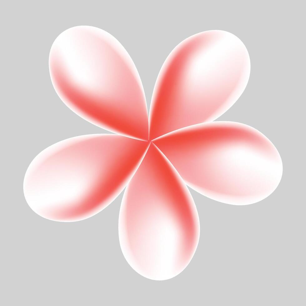 plumeria tropical flor ilustración en blanco antecedentes vector