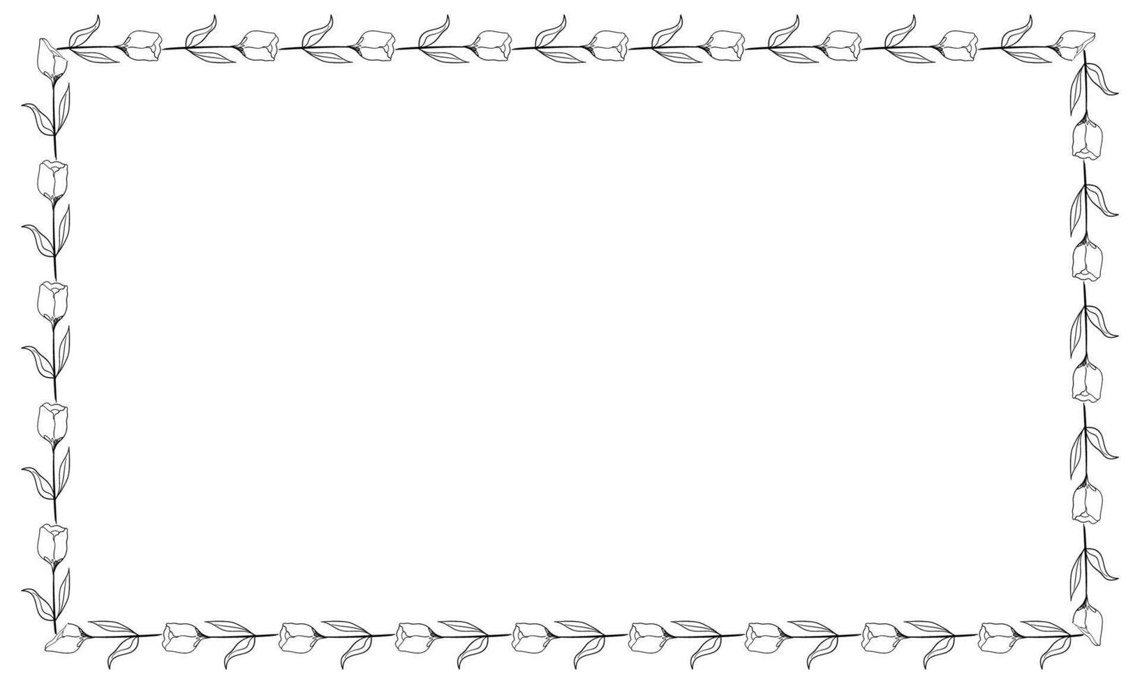 floral frame design template vector