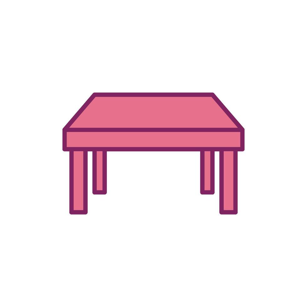 mesa icono modelo ilustración diseño vector