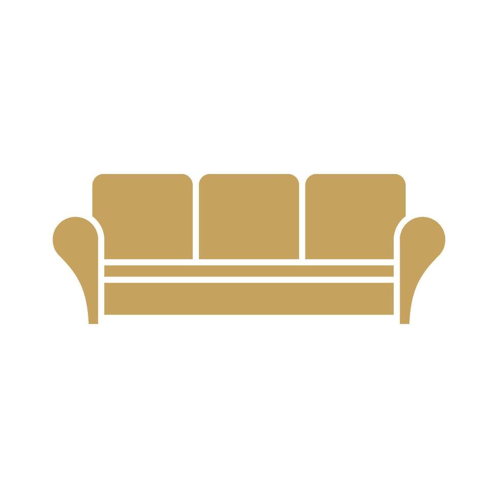 Sofa Couch Icon Template Illustration Design vector