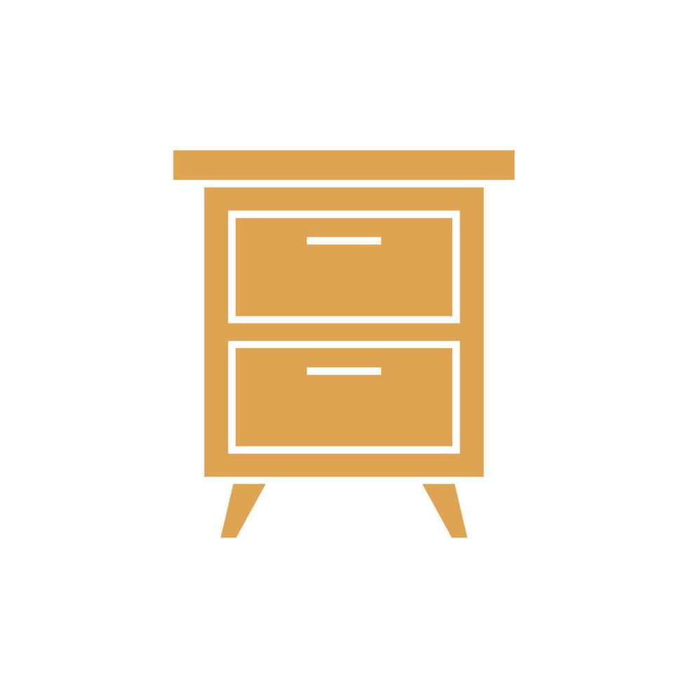 Cabinet Drawers Icon Template Illustration Design vector