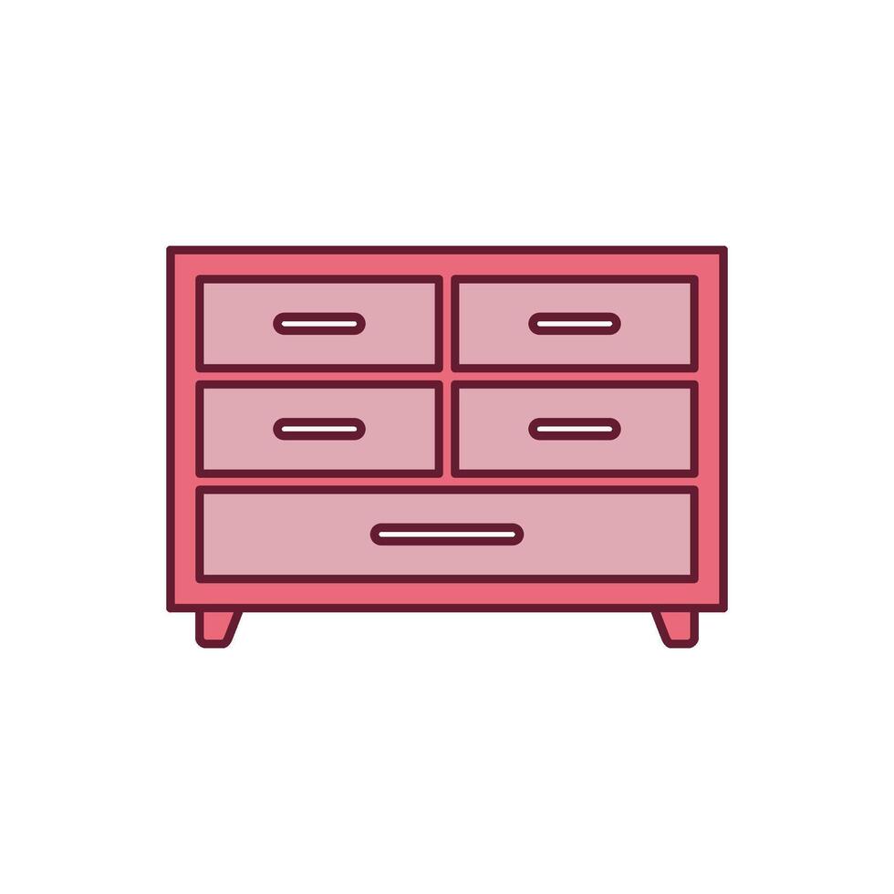 Cabinet Drawers Icon Template Illustration Design vector