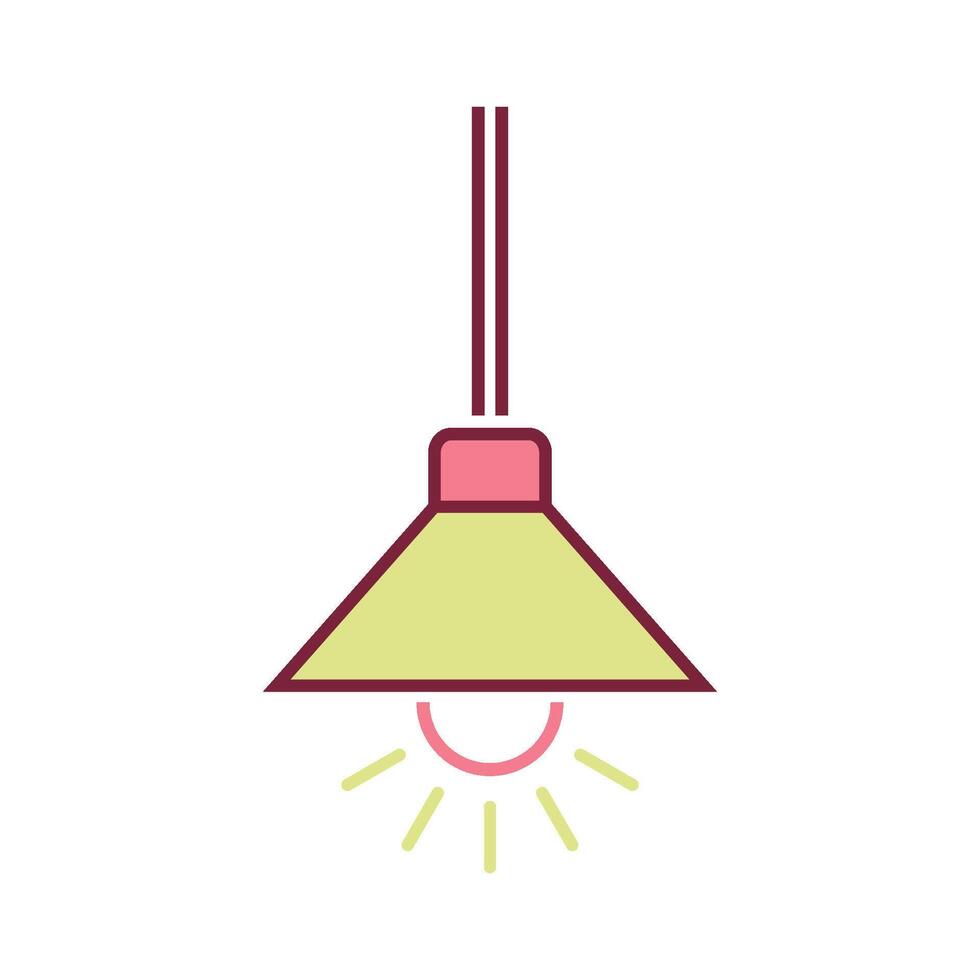 colgando lámpara icono modelo ilustración diseño vector