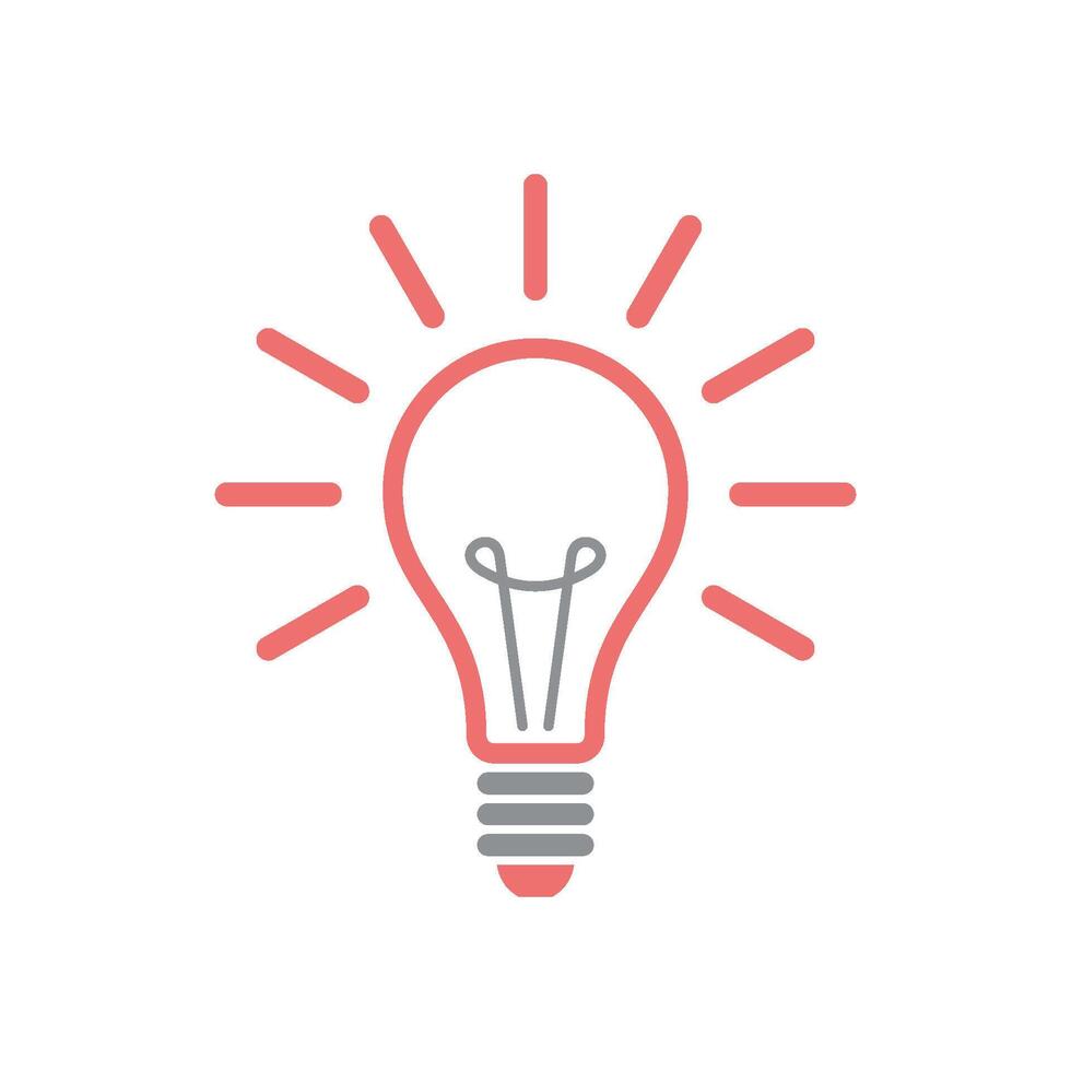 Bulb Lamp Icon Template Illustration Design vector