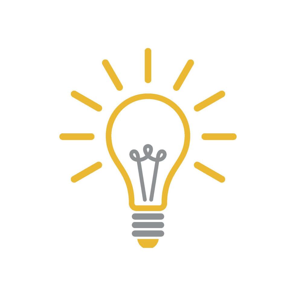 Bulb Lamp Icon Template Illustration Design vector