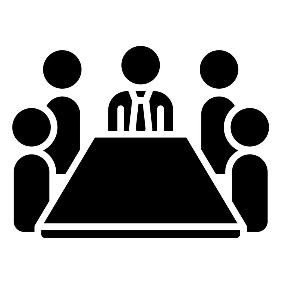 Office Meeting icon line illustration vector