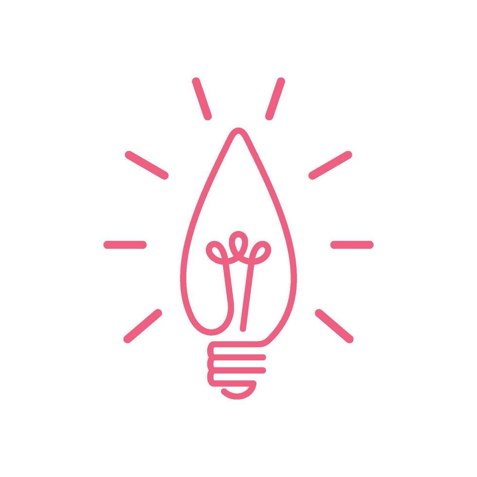 Decorating Bulb Lamp Icon Template Illustration Design vector