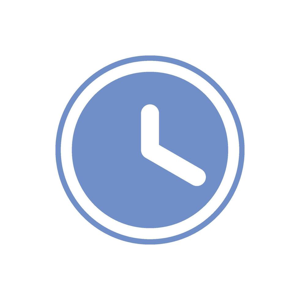 Clock Icon Template Flat Design Illustration Design vector