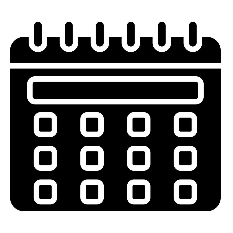 Office Calendar icon line illustration vector